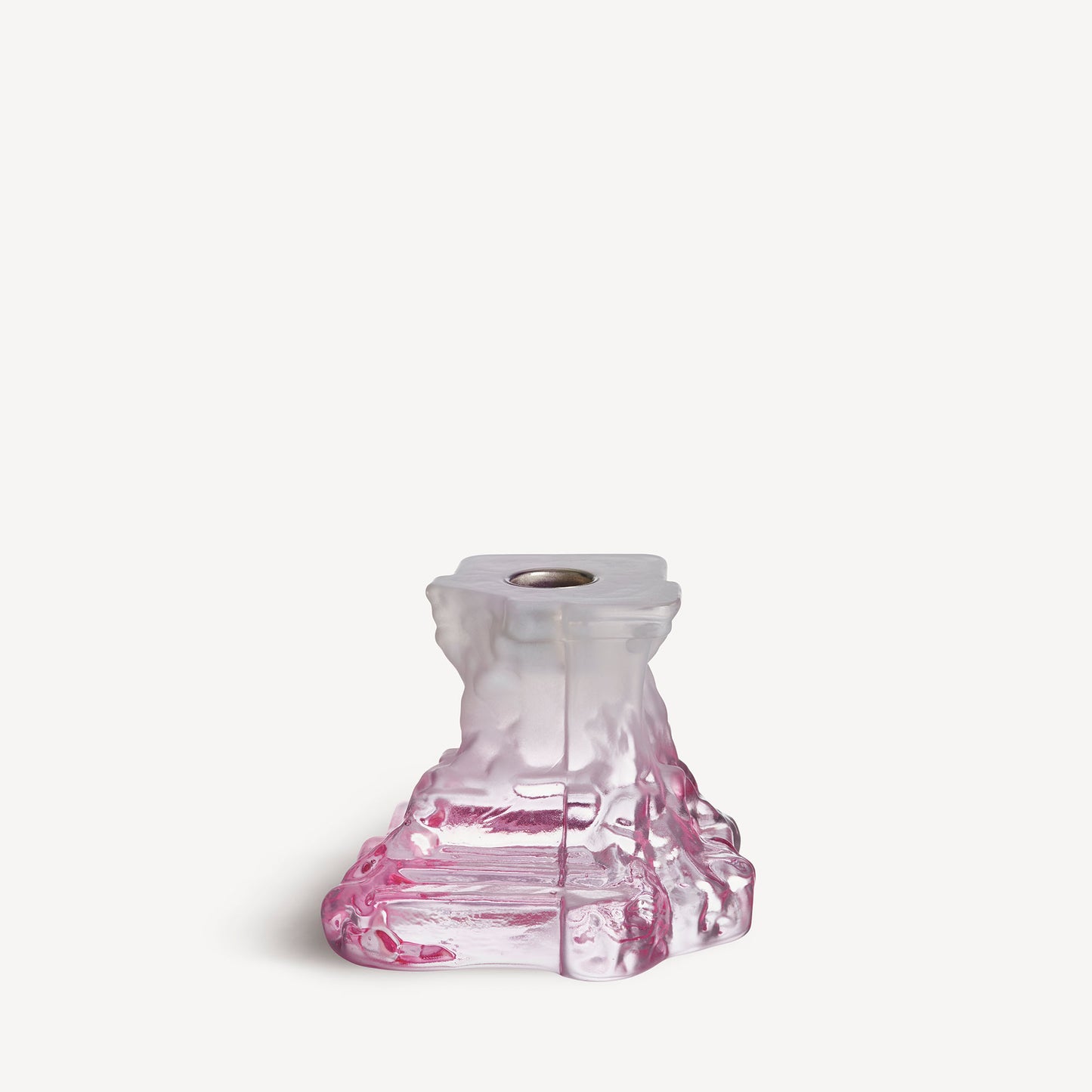 Rocky Baroque Candlestick Holder in Rose
