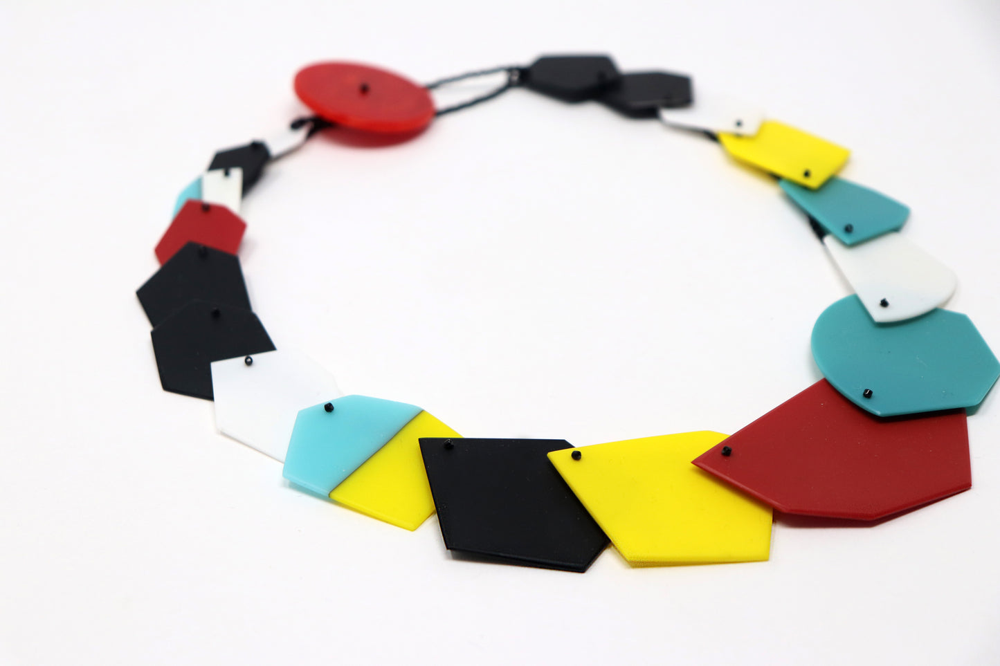 Carved Glass Statement Necklace