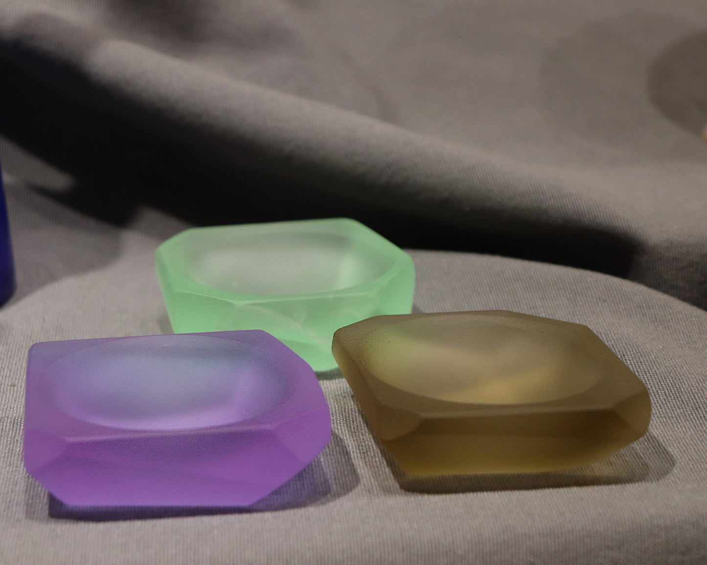Geometric Cast Glass Dish