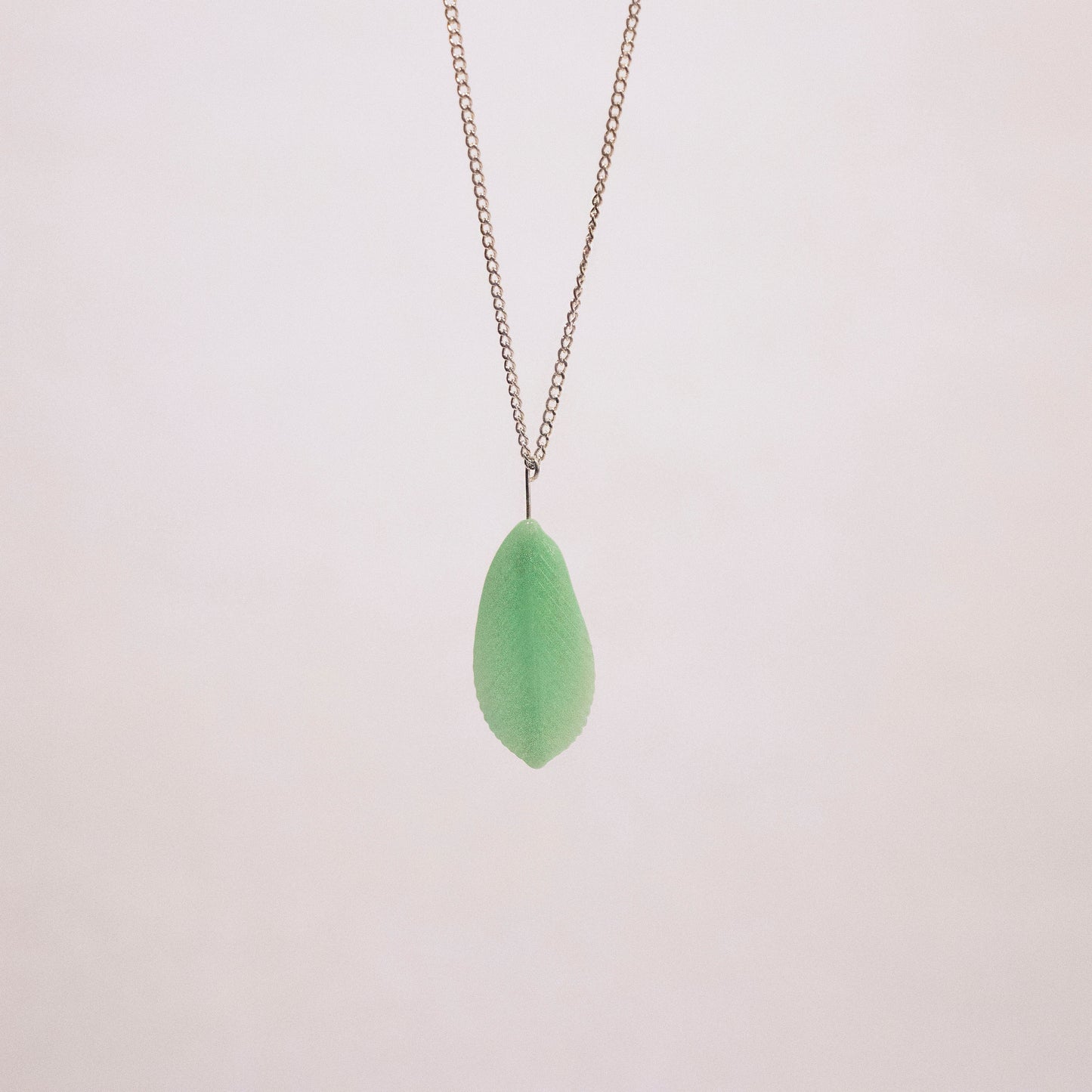 Single Feather Necklace in Silver