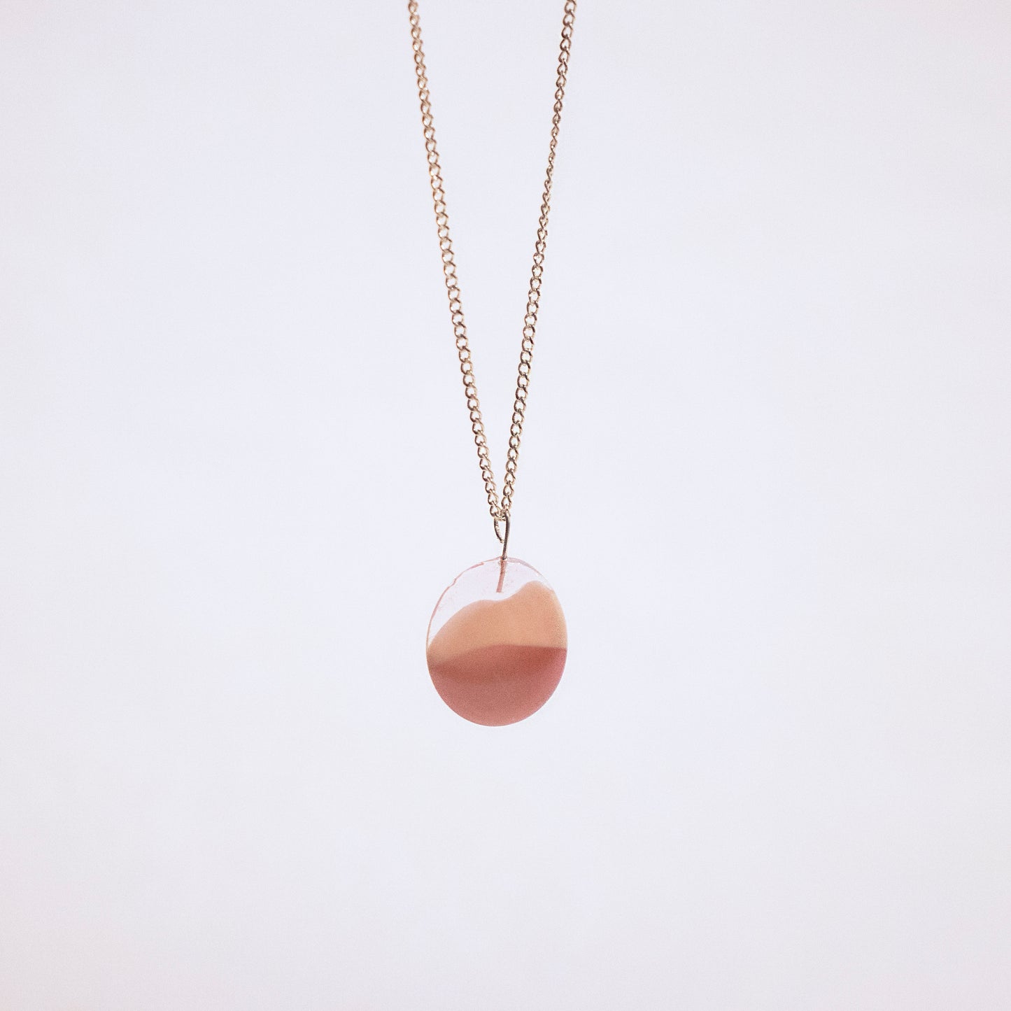 Large Disc Necklace in Silver