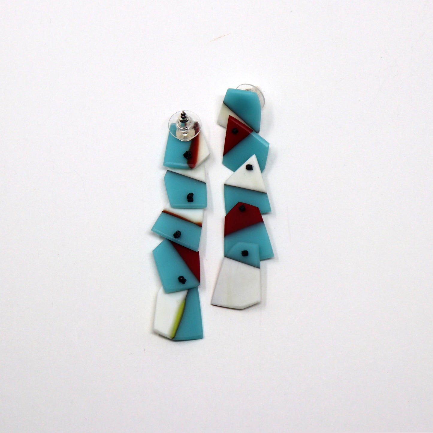 Five Piece Carved Post Earrings
