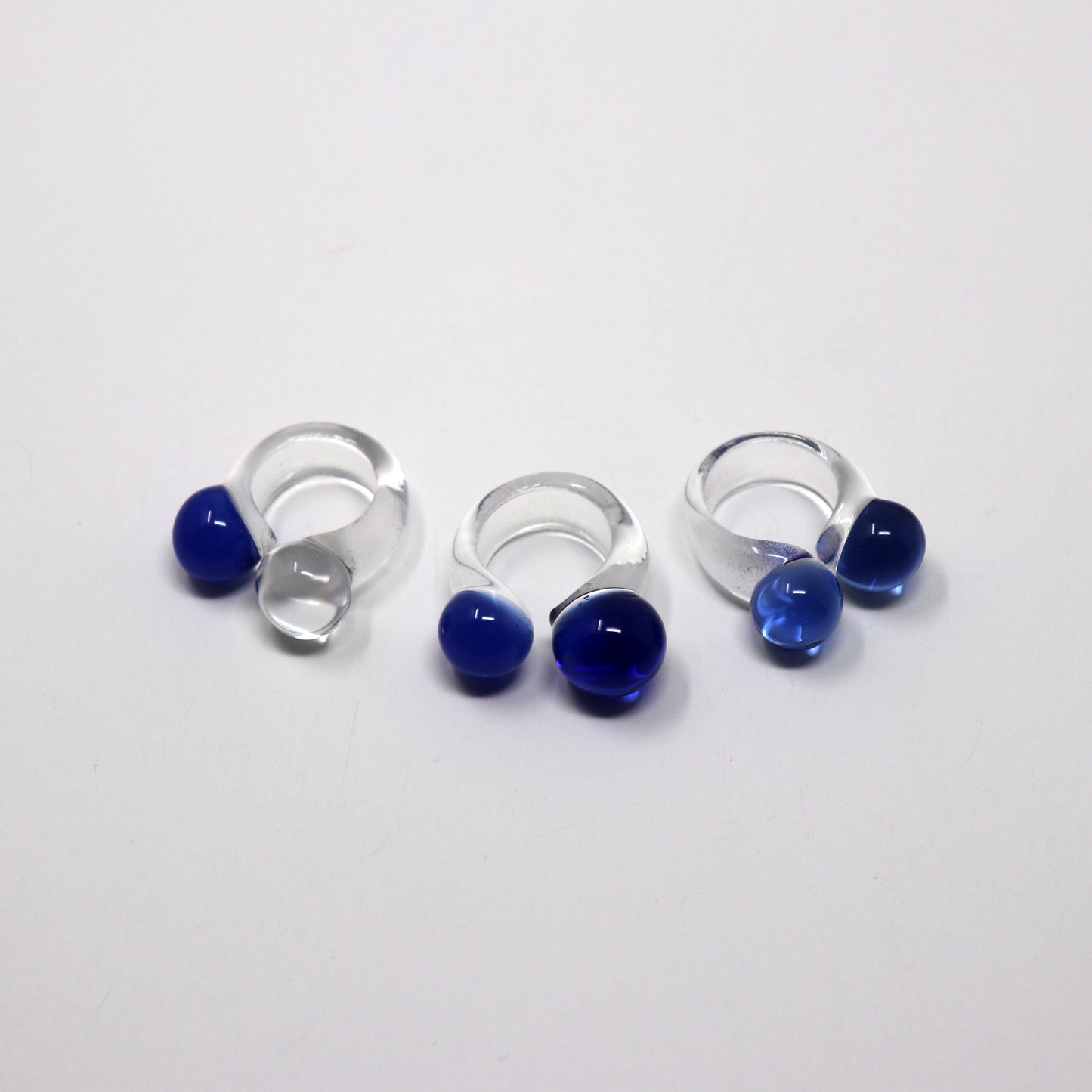 Blue Diatomic Glass Ring