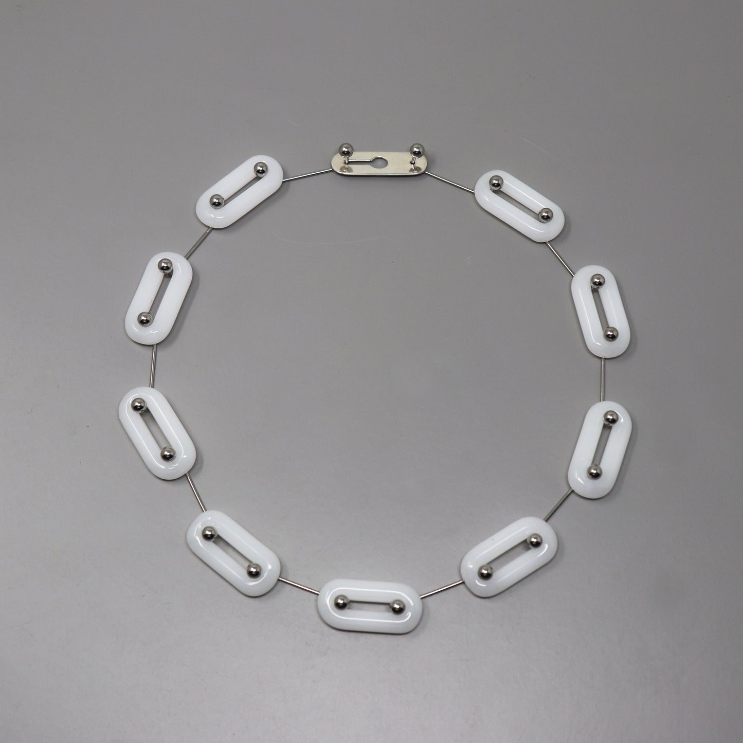 Barbell Necklace with Stainless Steel