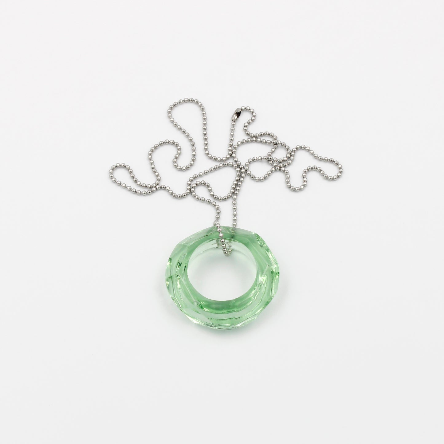 Aqua Green Recycled Glass Bottle Necklace