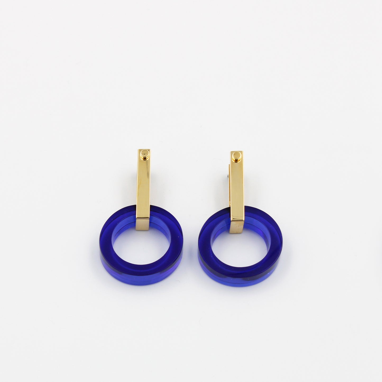 Cobalt Blue and Gold Earrings