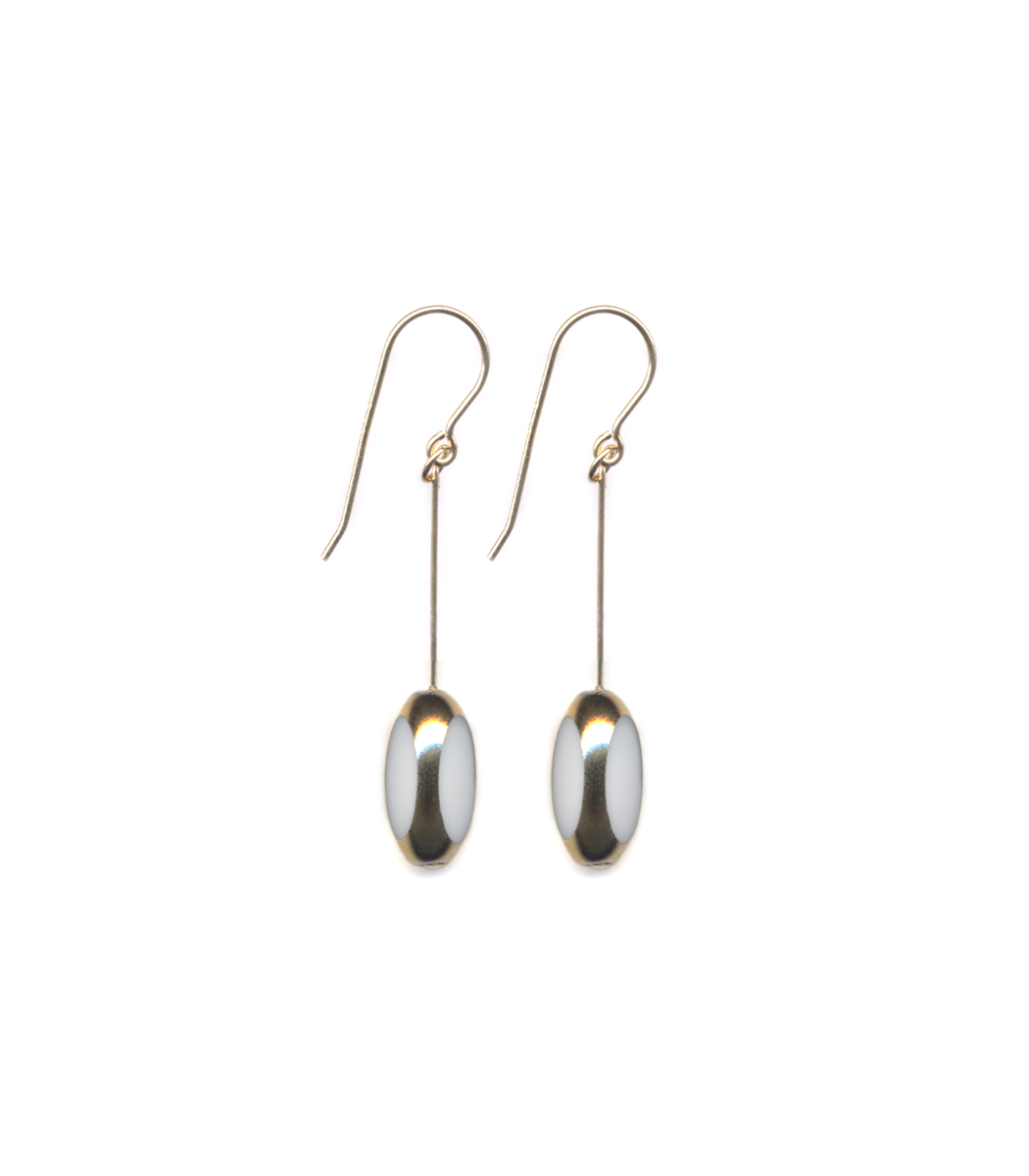 White Bean Earrings
