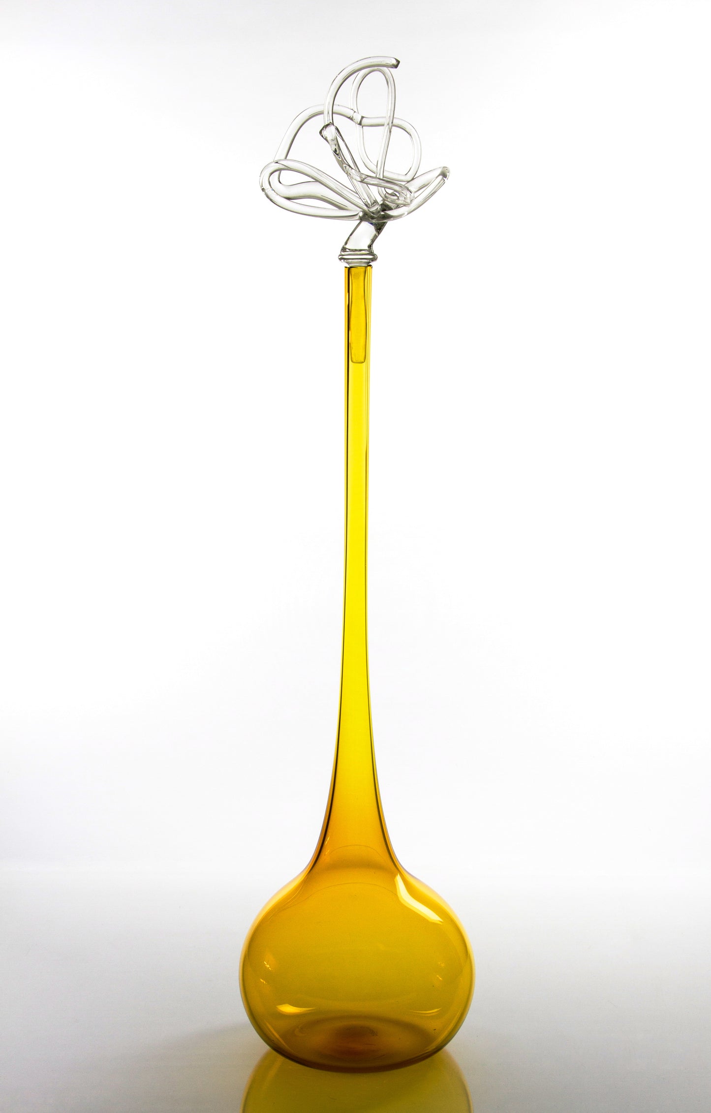 Large Yellow Vase with Stopper