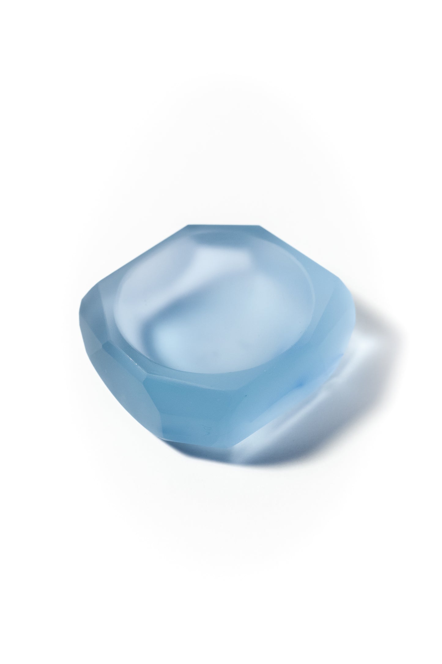 Color-Shifting Geometric Cast Glass Dish