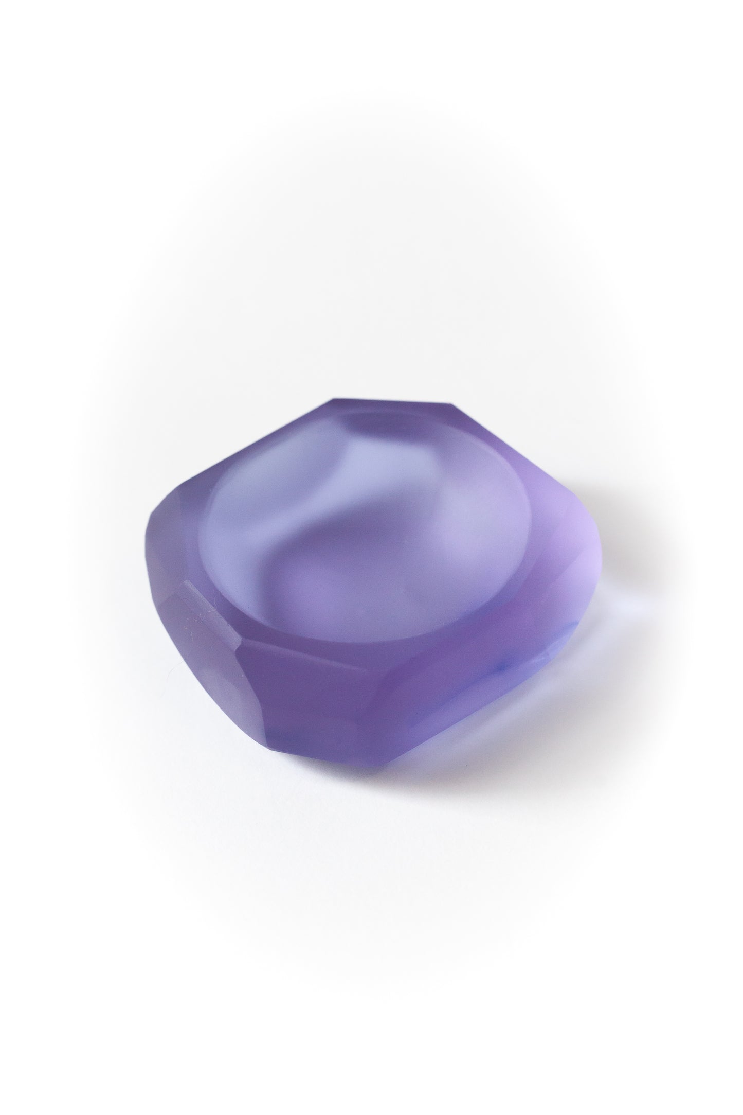 Color-Shifting Geometric Cast Glass Dish