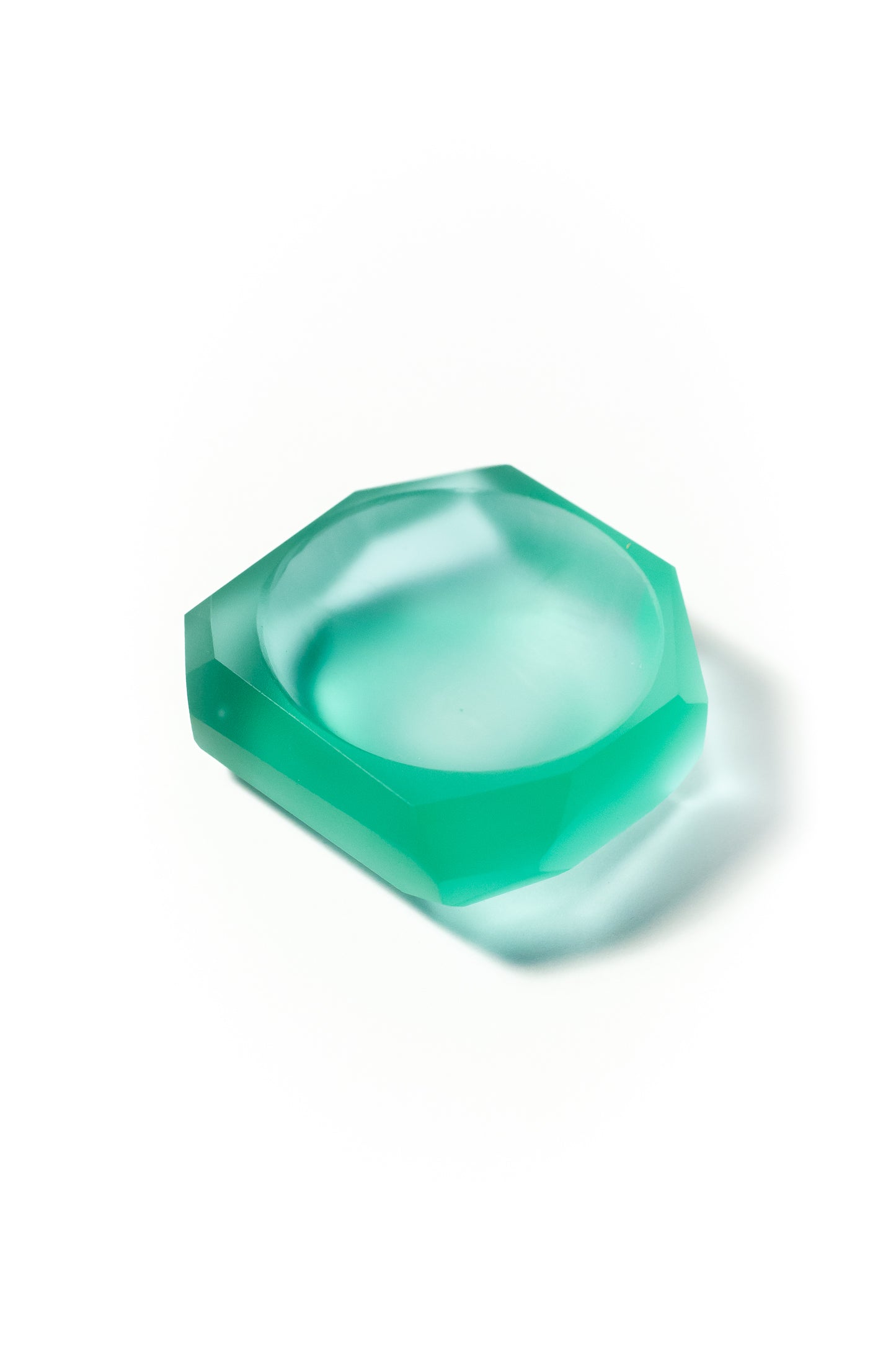 Color-Shifting Geometric Cast Glass Dish