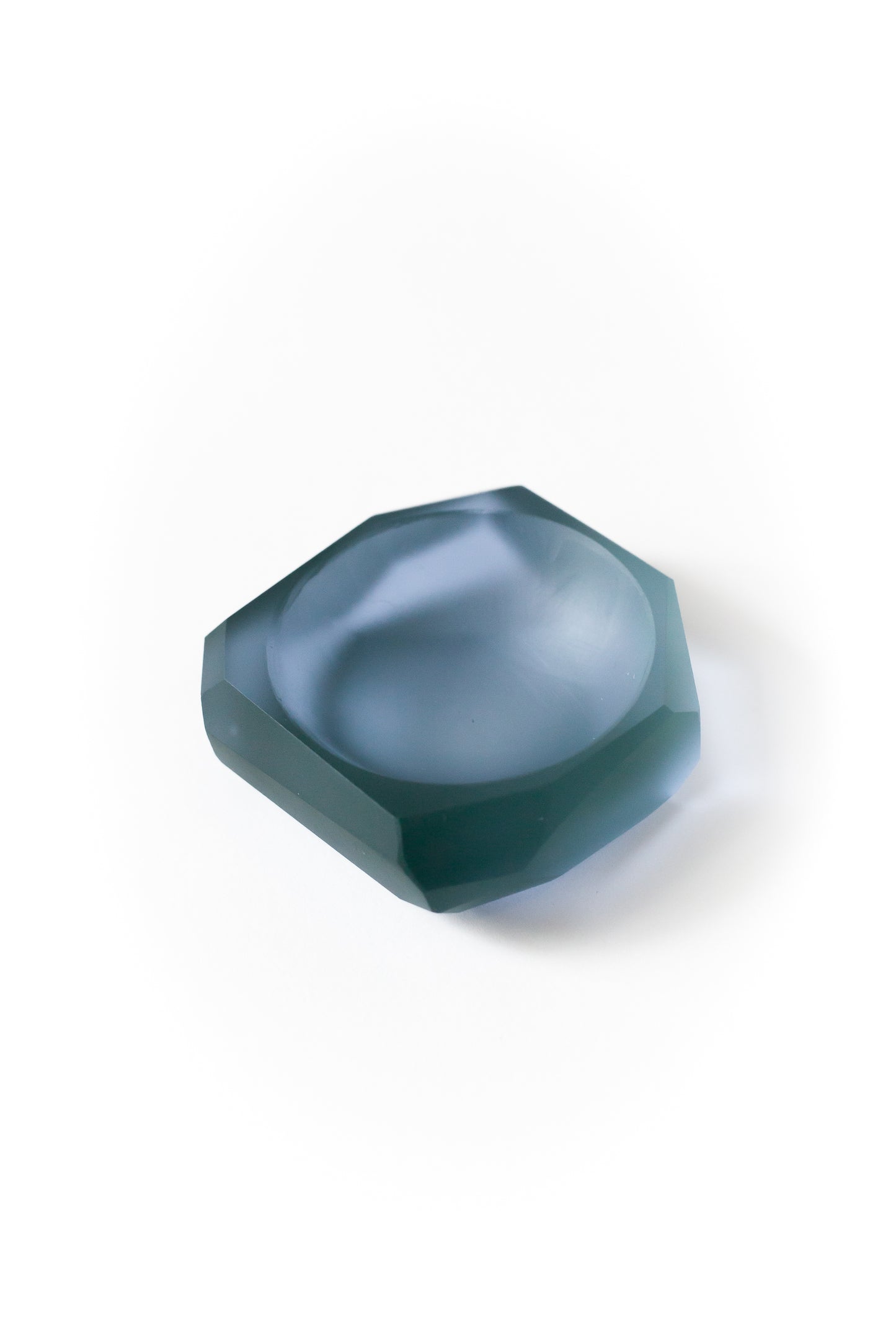 Color-Shifting Geometric Cast Glass Dish
