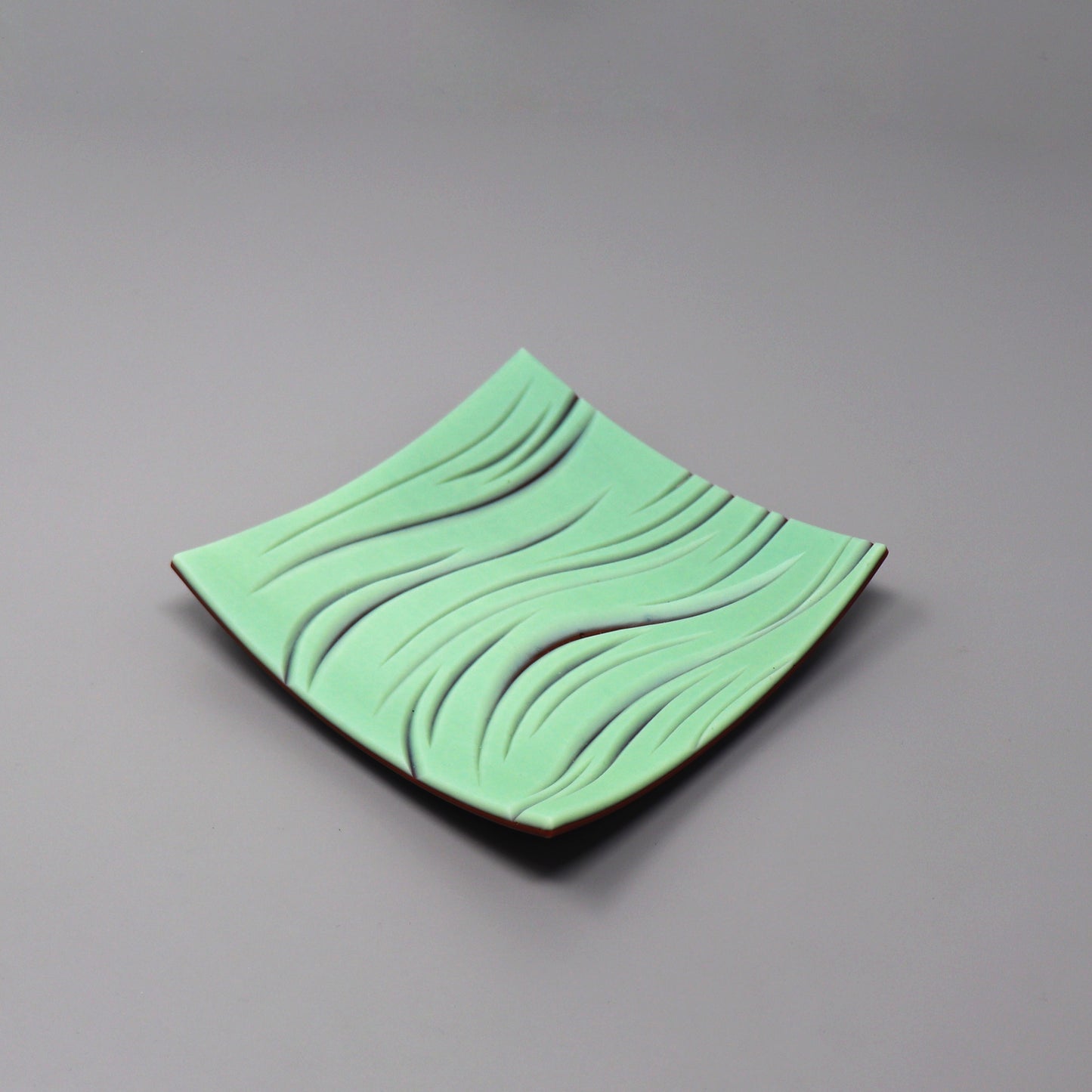 Mint & Chocolate Carved Plate