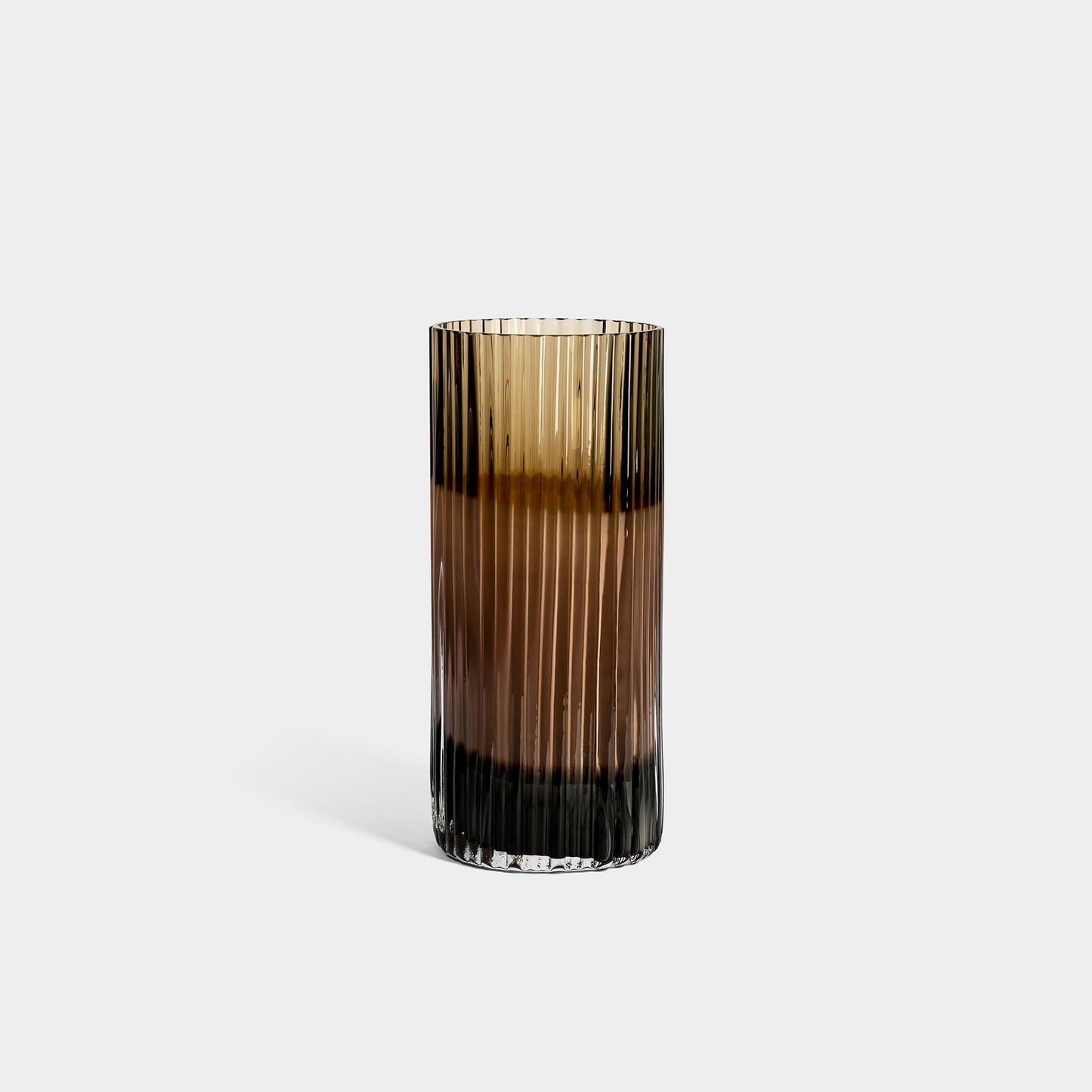 Plisse Vessel in Brown