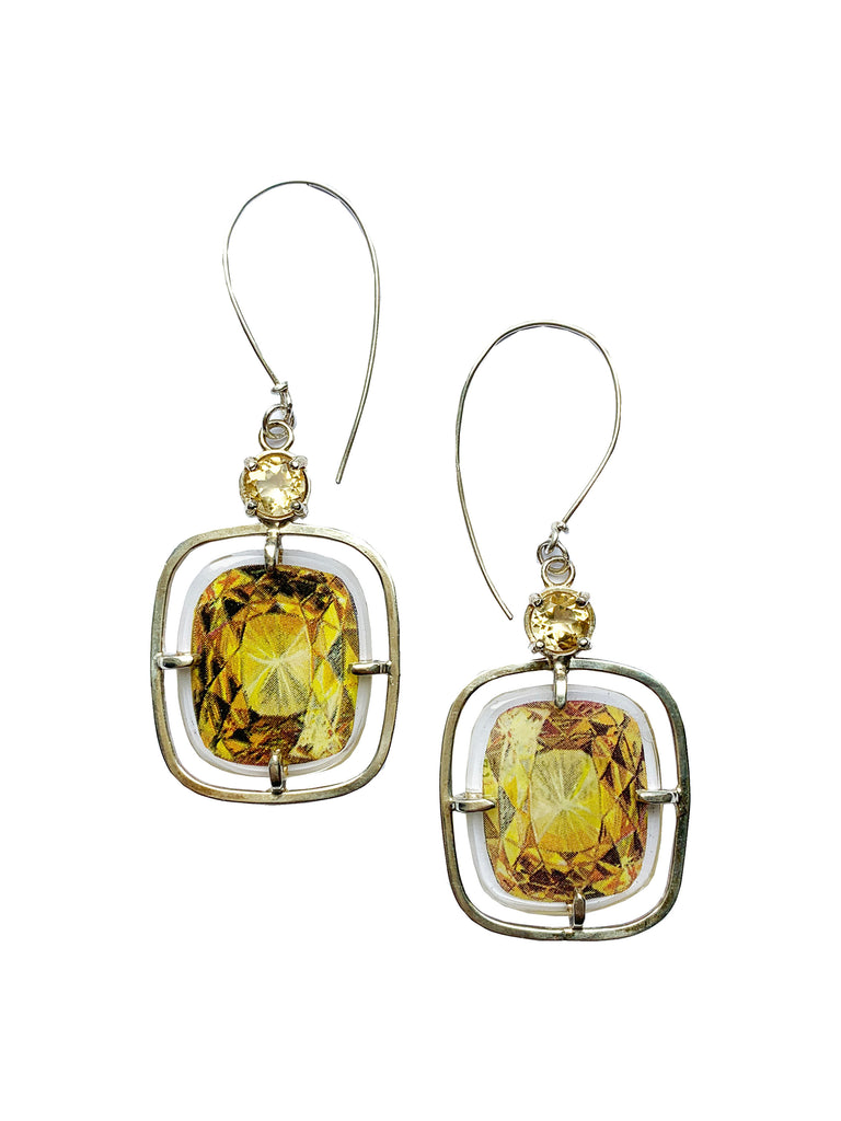 Agatha Earrings with Citrines