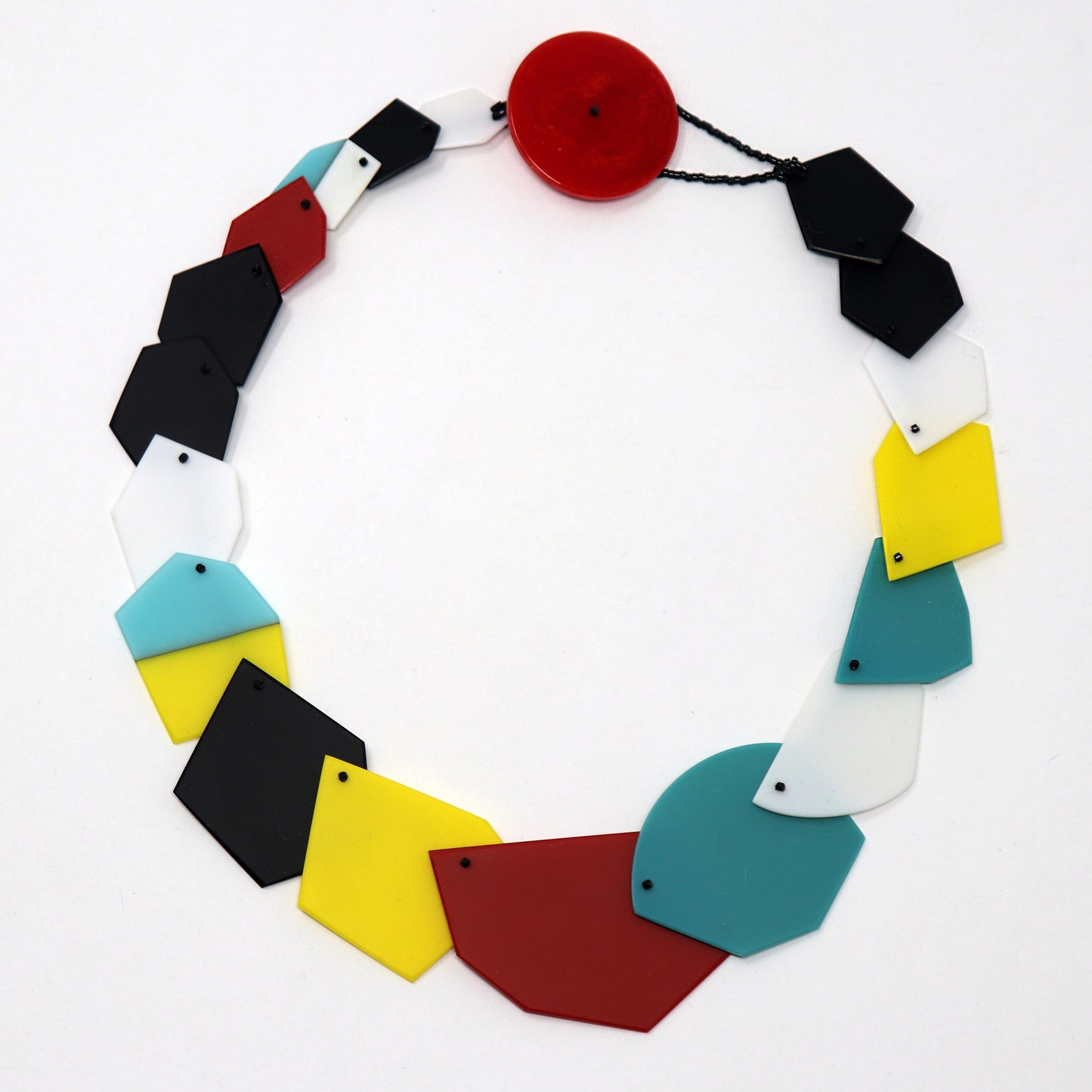 Carved Glass Statement Necklace
