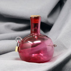 Small Cherry Red Lock & Key Bottle