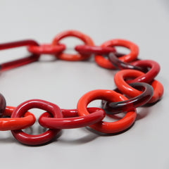 Short Chain Necklace in Red