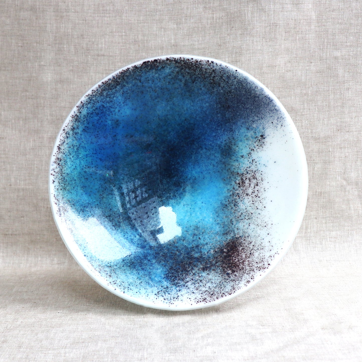 Large Blue Galaxy Bowl