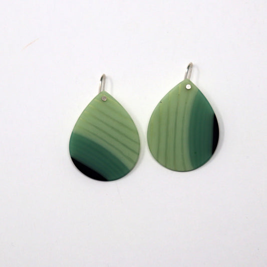 One Piece Carved Dangle Earrings