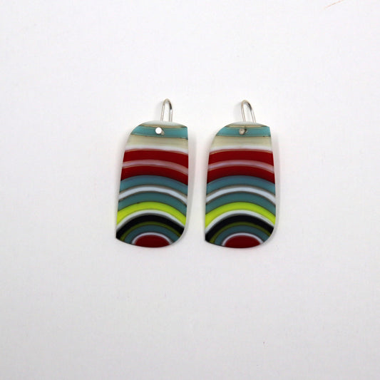 One Piece Carved Dangle Earrings