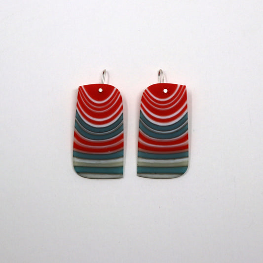 One Piece Carved Dangle Earrings