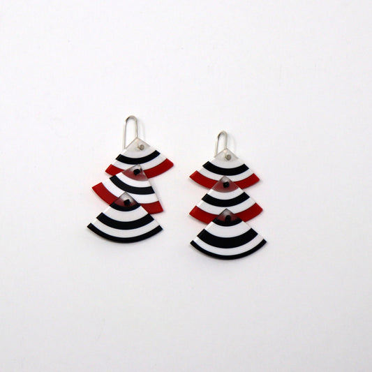 Three Piece Carved Dangle Earrings