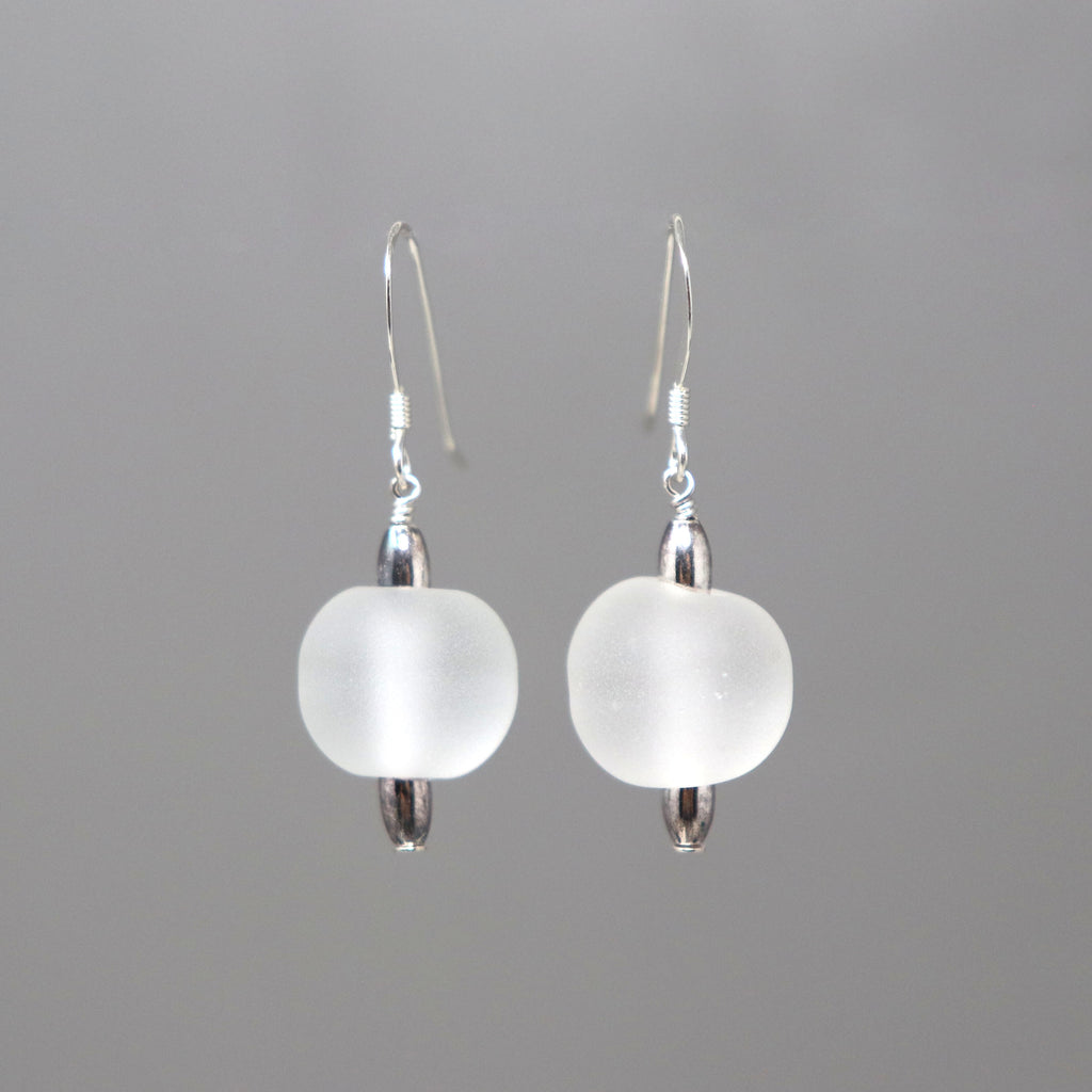 Frosted Clear Earrings
