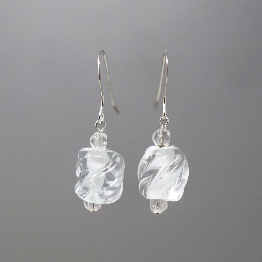 Clear with a Twist Earrings