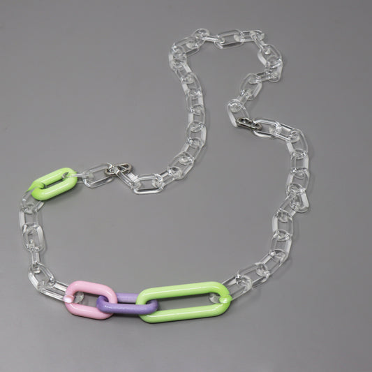 Pastel Statement Chain Necklace