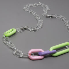 Pastel Statement Chain Necklace