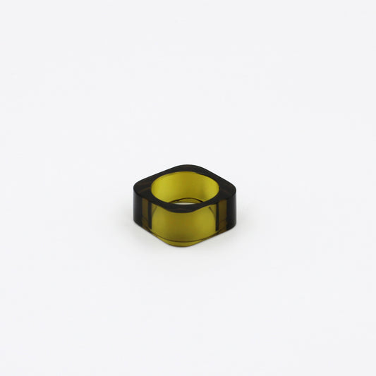 Olive Brown Glass Ring