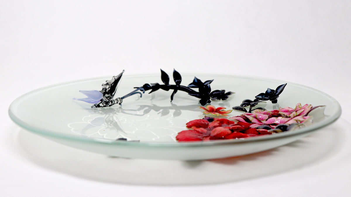 Glass-Carved Disc by Yating Chang
