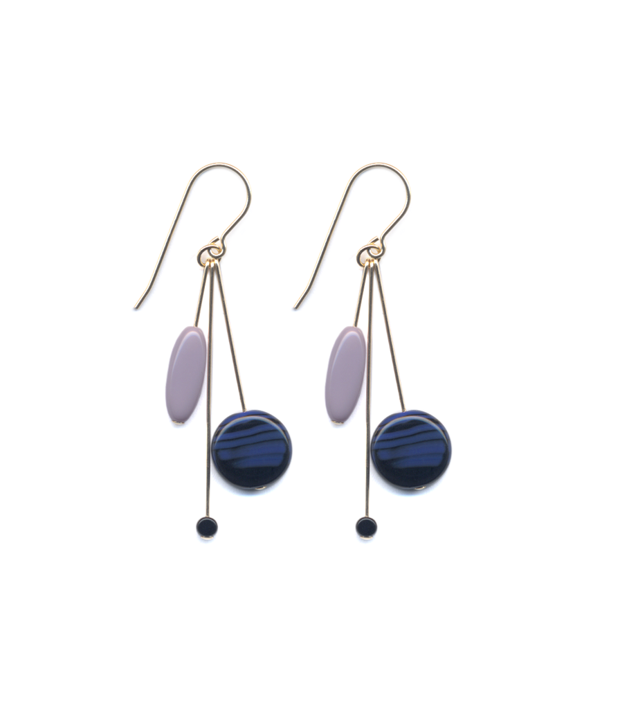 Lavender Petal Cluster Earrings