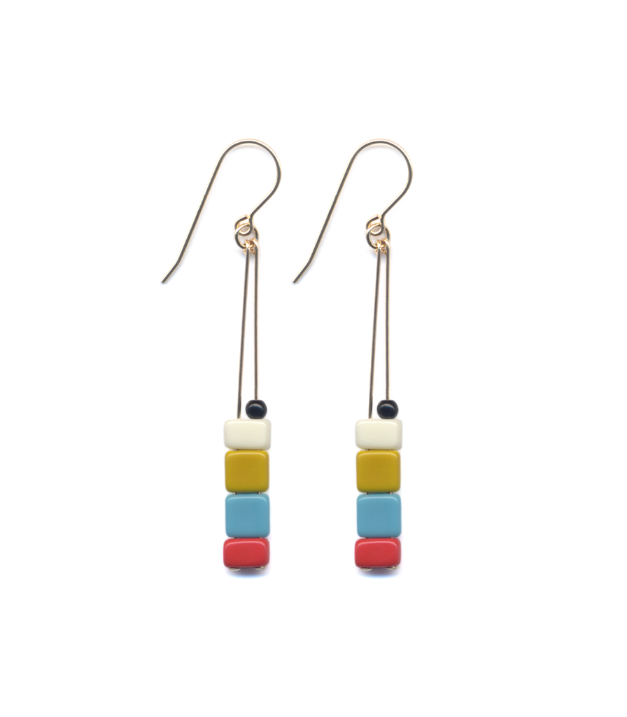 Stacked Squares Earrings
