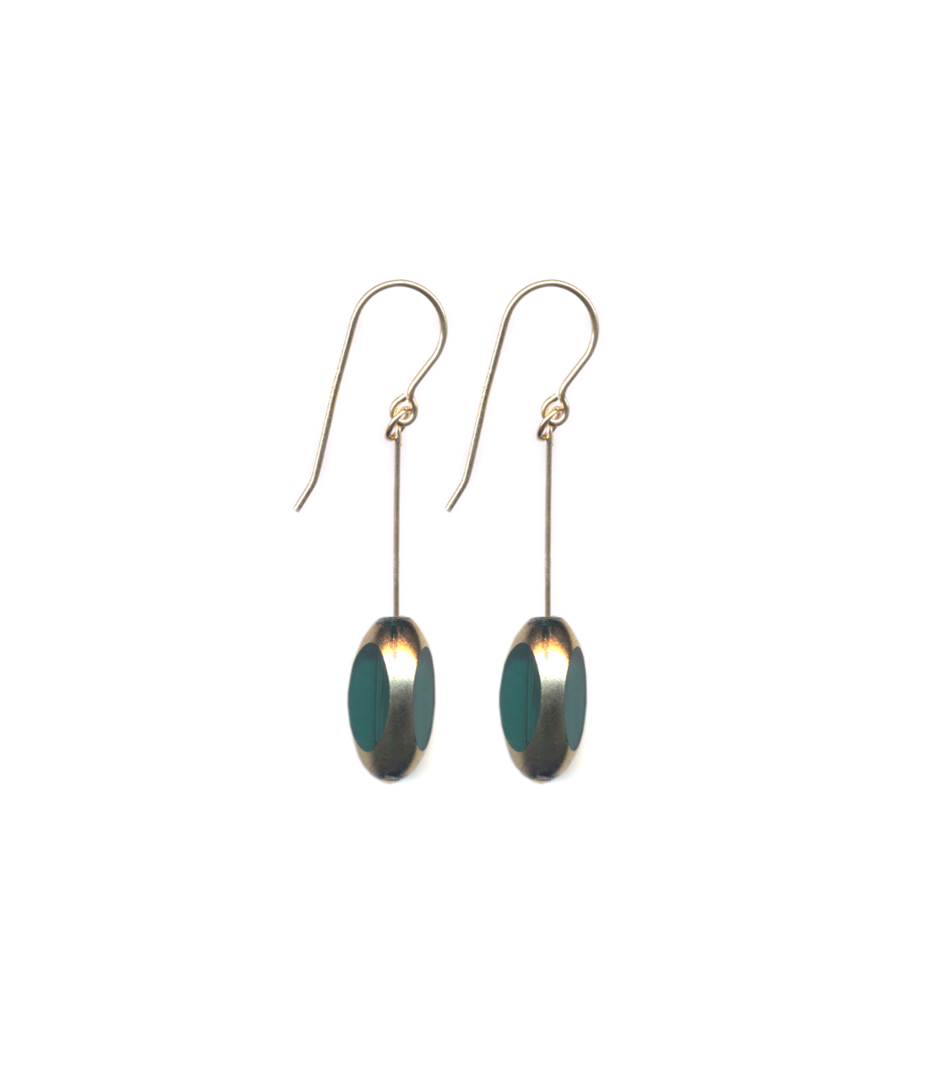 Ice Blue Bean Earrings