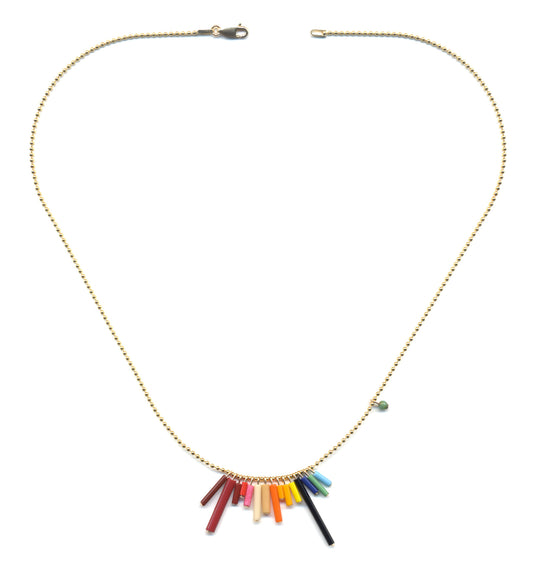 Mini rainbow chain necklace