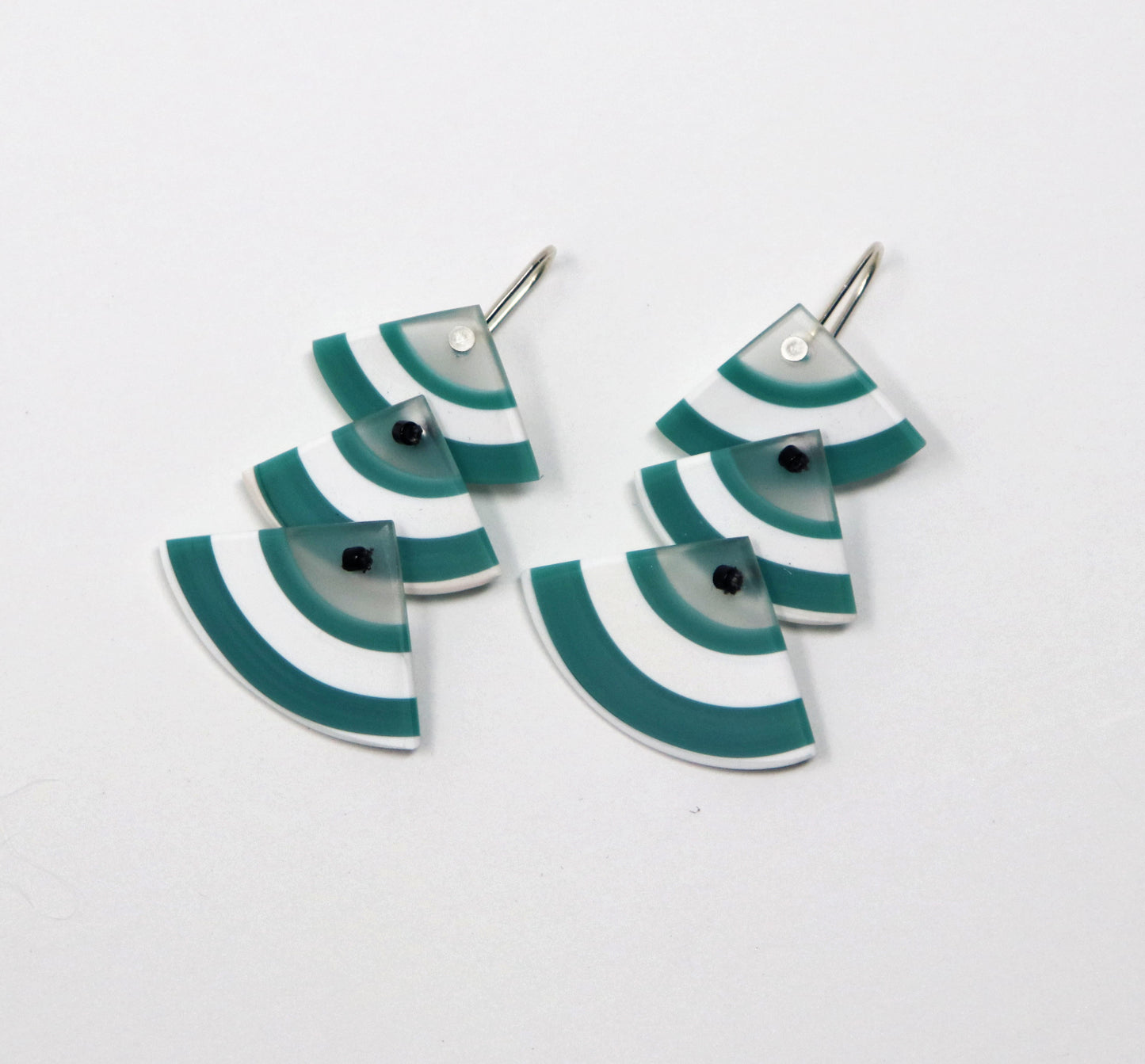 Three Piece Carved Drop Earrings