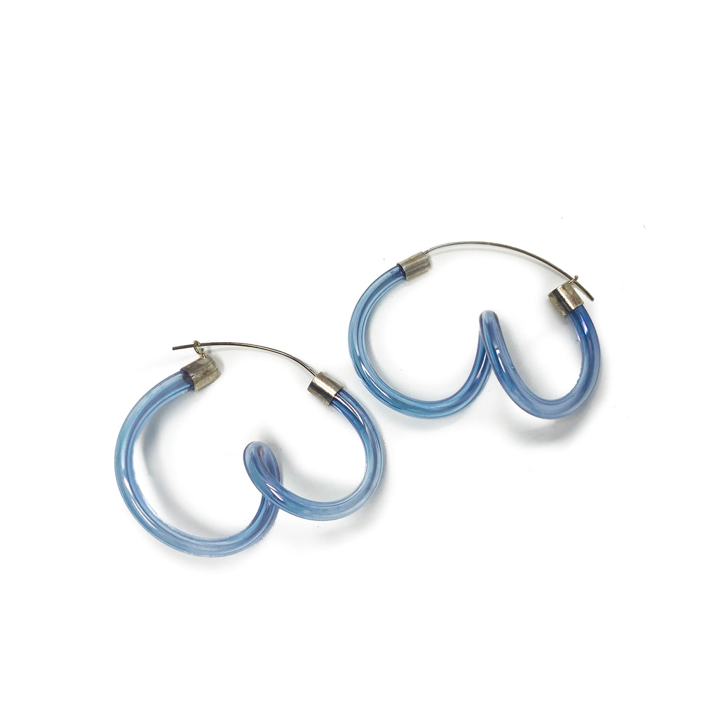 Pop Ringlet Earrings Blue