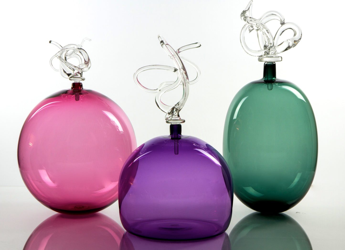 Medium Teal Bottle with Stopper