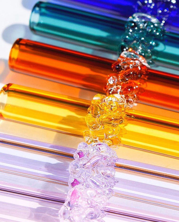 Colorful Glass Drinking Straw