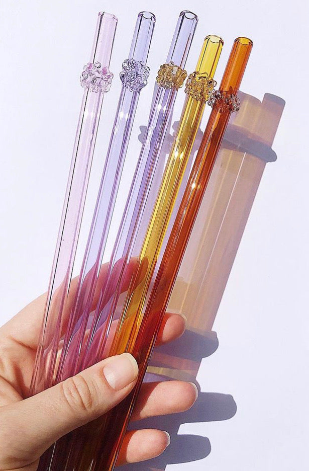 Colorful Glass Drinking Straw