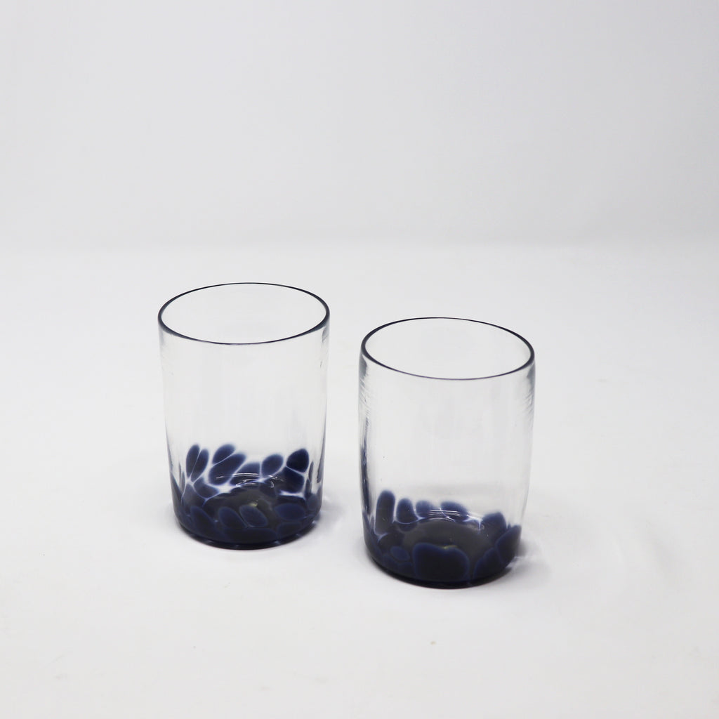 Blue Spotted Glass