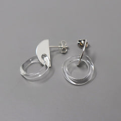 Slice Earrings in Silver