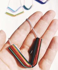 Rainbow Aura Tube Necklace
