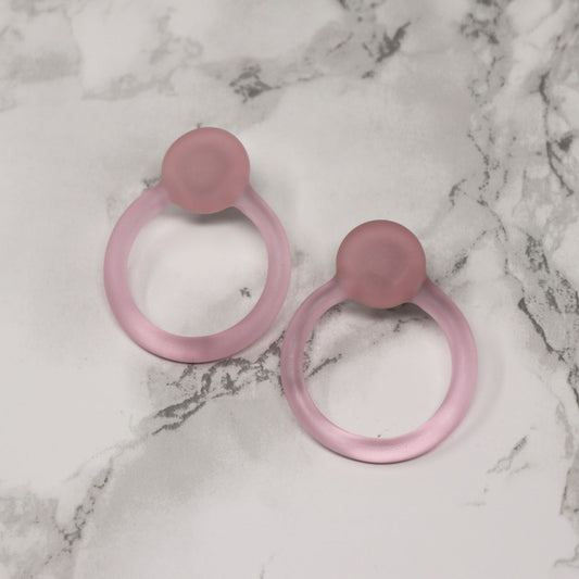 Matte Hoop Post Earrings