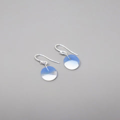 Recycled Glass Earrings in Sterling Silver