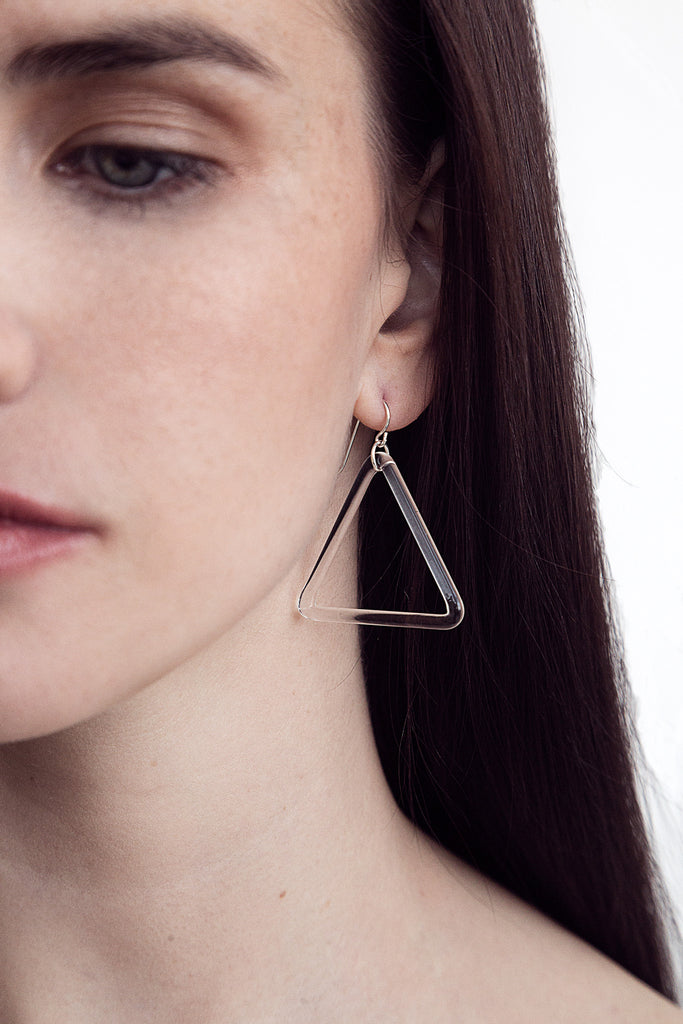Single Triangle Earrings