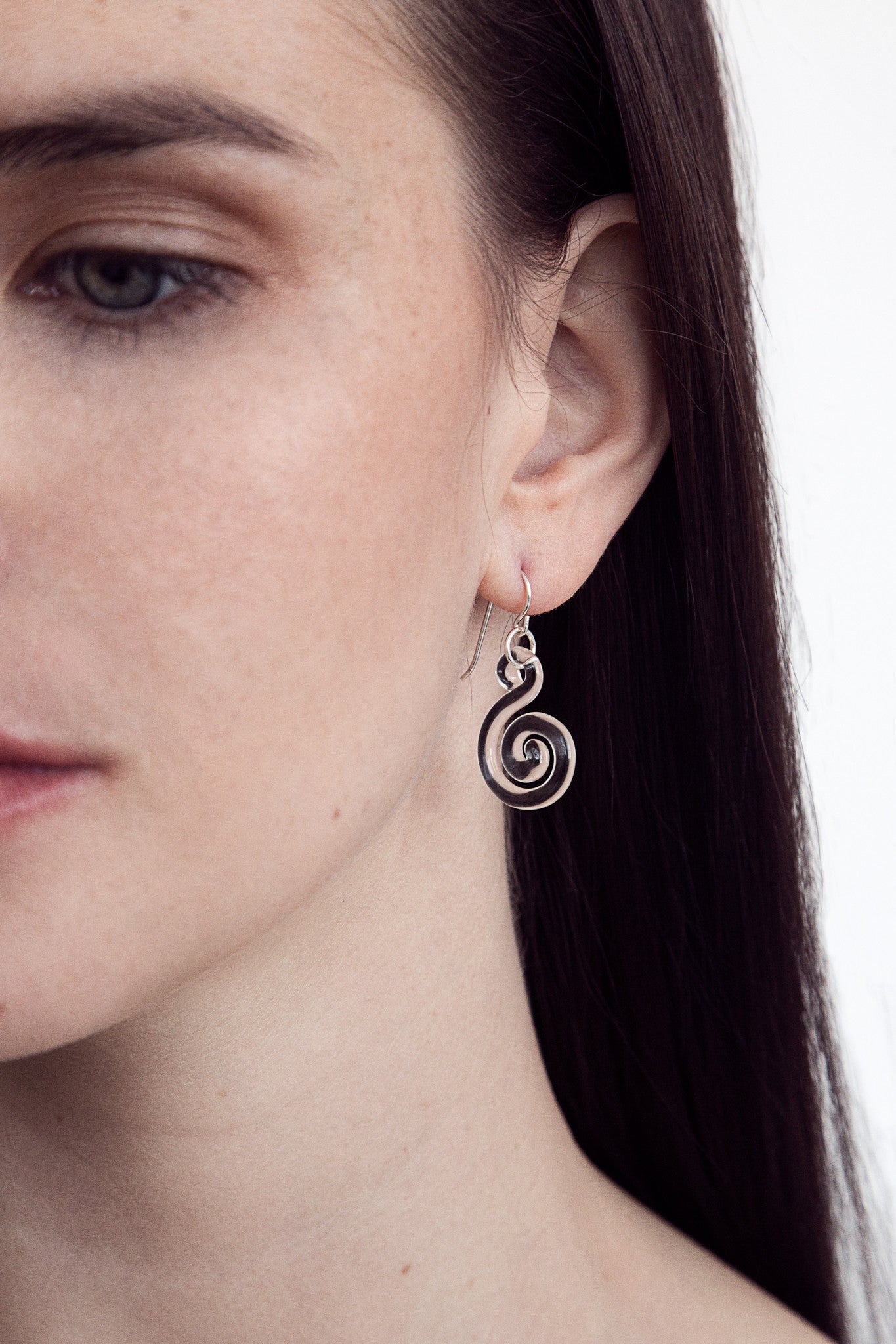 Small Flat Spiral Earrings
