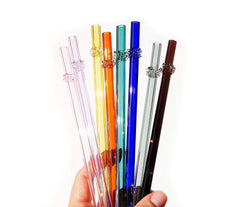 Colorful Glass Drinking Straw